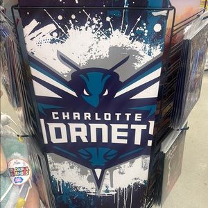NBA Blue and White Wall Art Charlotte Hornets